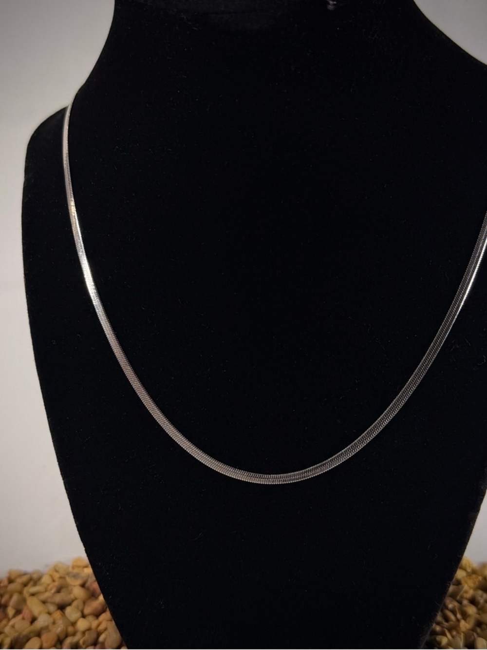 Classic Silver Herringbone Necklace - Sleek Everyday Layering